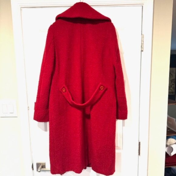 Bargain Price! Red Max Mara Wool Peacoat - Women's size 12 - Picture 2 of 6